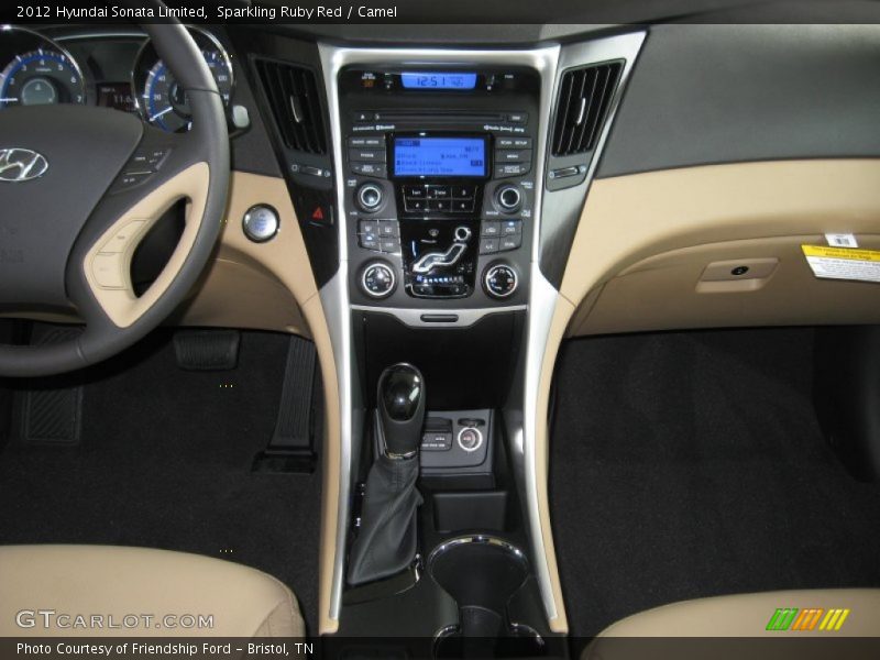 Sparkling Ruby Red / Camel 2012 Hyundai Sonata Limited