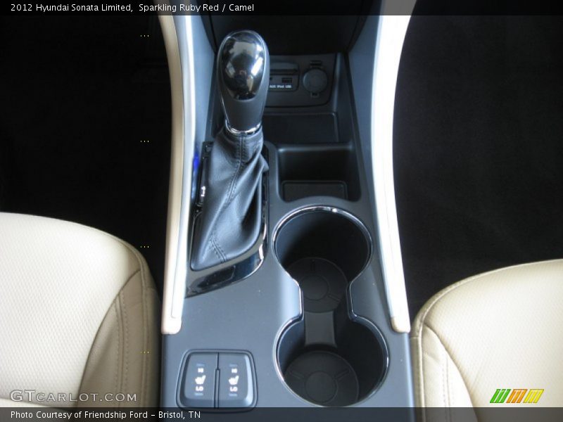Sparkling Ruby Red / Camel 2012 Hyundai Sonata Limited