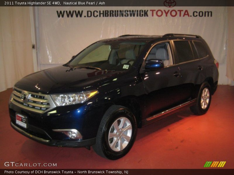 Nautical Blue Pearl / Ash 2011 Toyota Highlander SE 4WD