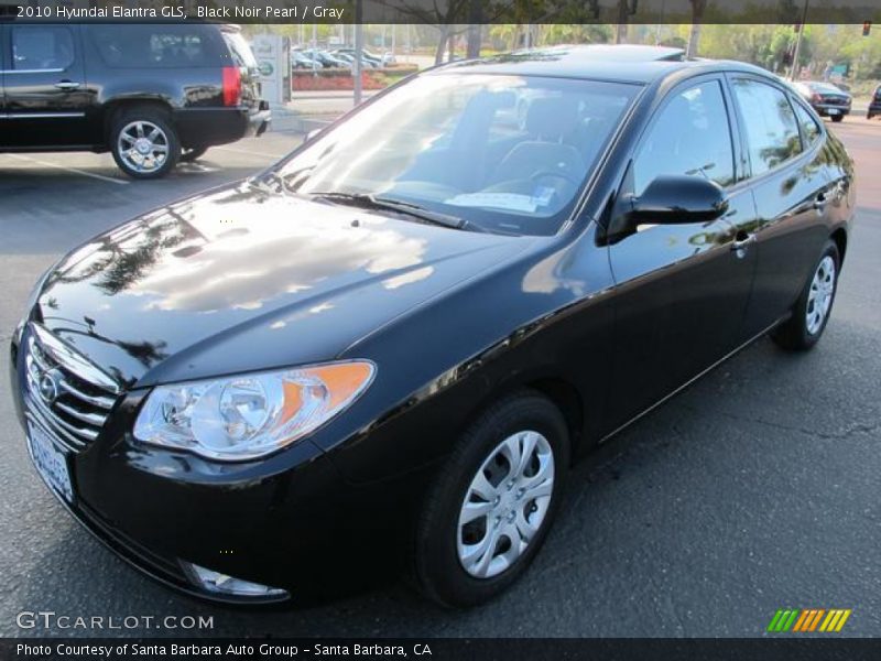 Black Noir Pearl / Gray 2010 Hyundai Elantra GLS