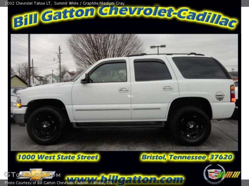 Summit White / Graphite/Medium Gray 2002 Chevrolet Tahoe LT