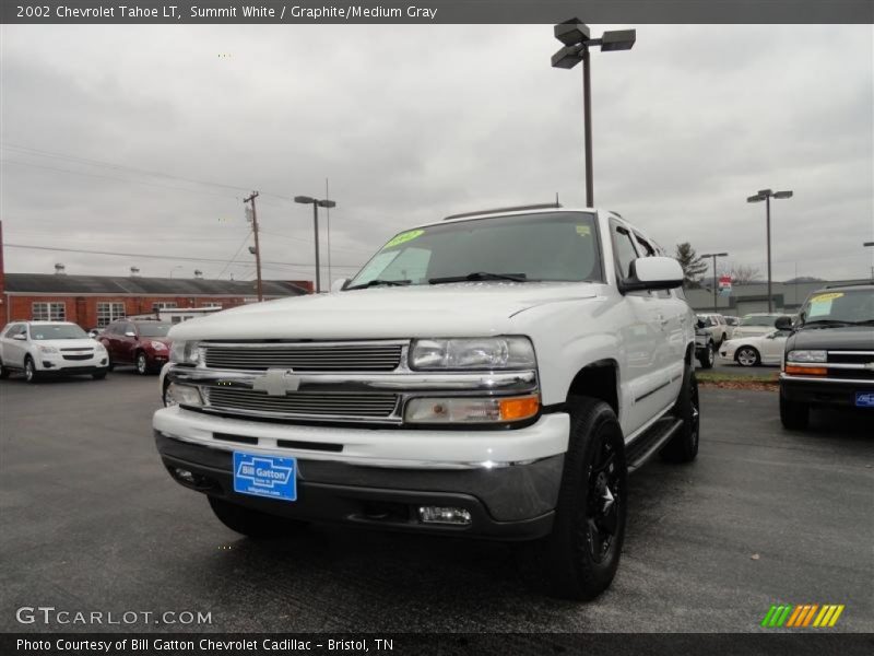 Summit White / Graphite/Medium Gray 2002 Chevrolet Tahoe LT