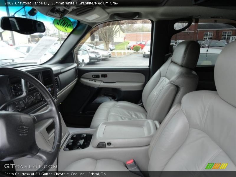 Summit White / Graphite/Medium Gray 2002 Chevrolet Tahoe LT
