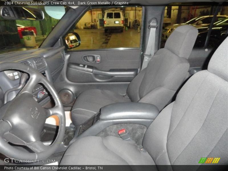 Dark Green Metallic / Graphite 2004 Chevrolet S10 LS ZR5 Crew Cab 4x4