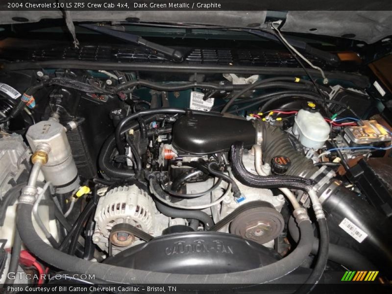 Dark Green Metallic / Graphite 2004 Chevrolet S10 LS ZR5 Crew Cab 4x4