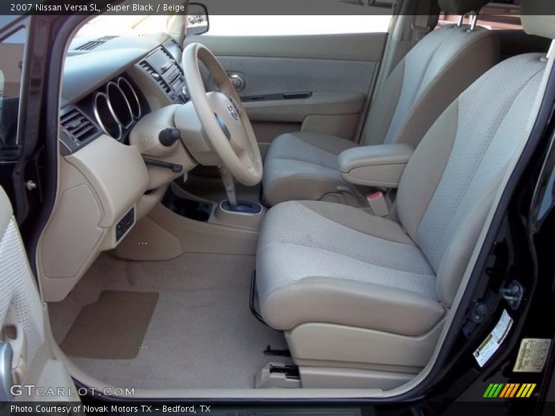 Super Black / Beige 2007 Nissan Versa SL