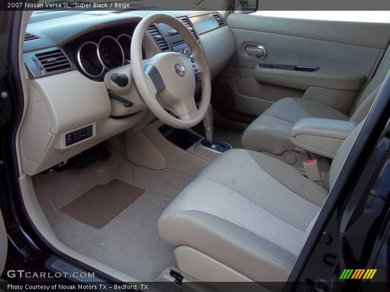 Super Black / Beige 2007 Nissan Versa SL