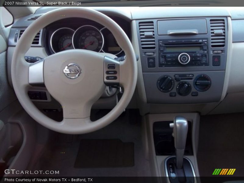 Super Black / Beige 2007 Nissan Versa SL