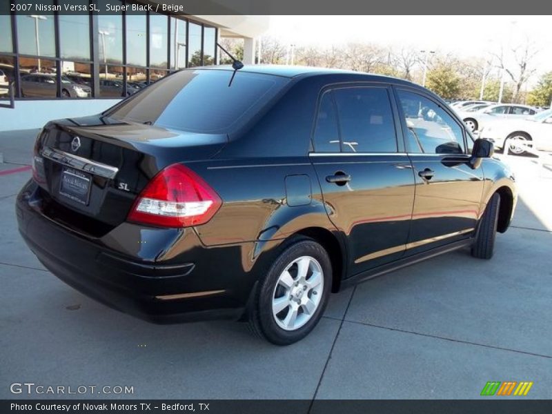 Super Black / Beige 2007 Nissan Versa SL