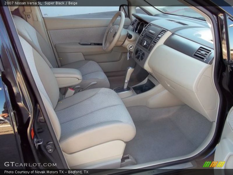 Super Black / Beige 2007 Nissan Versa SL