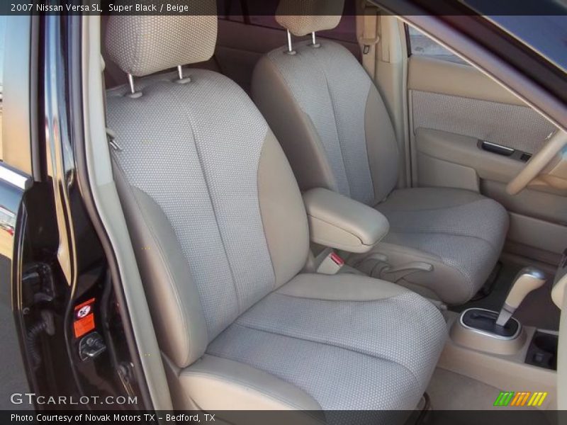 Super Black / Beige 2007 Nissan Versa SL