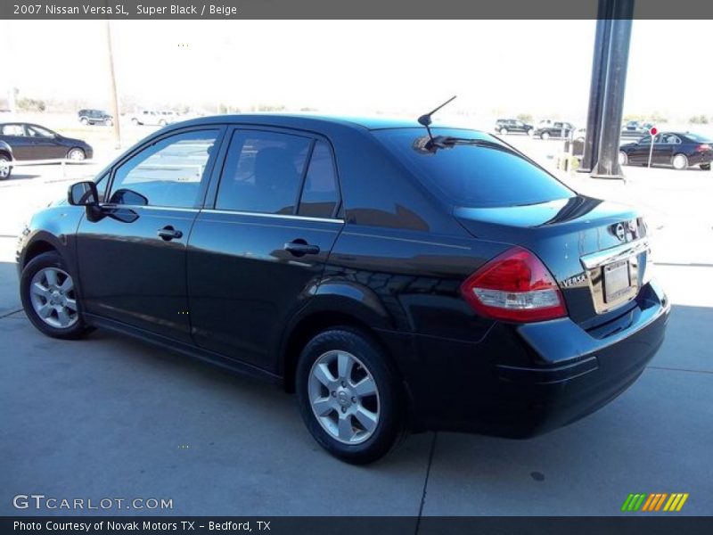Super Black / Beige 2007 Nissan Versa SL