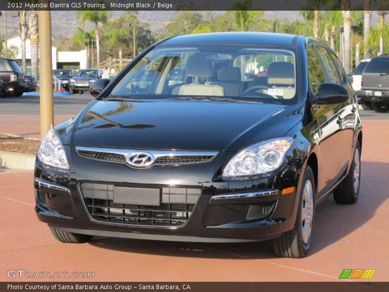 Midnight Black / Beige 2012 Hyundai Elantra GLS Touring