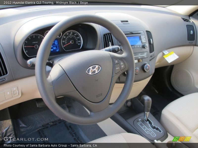 Midnight Black / Beige 2012 Hyundai Elantra GLS Touring