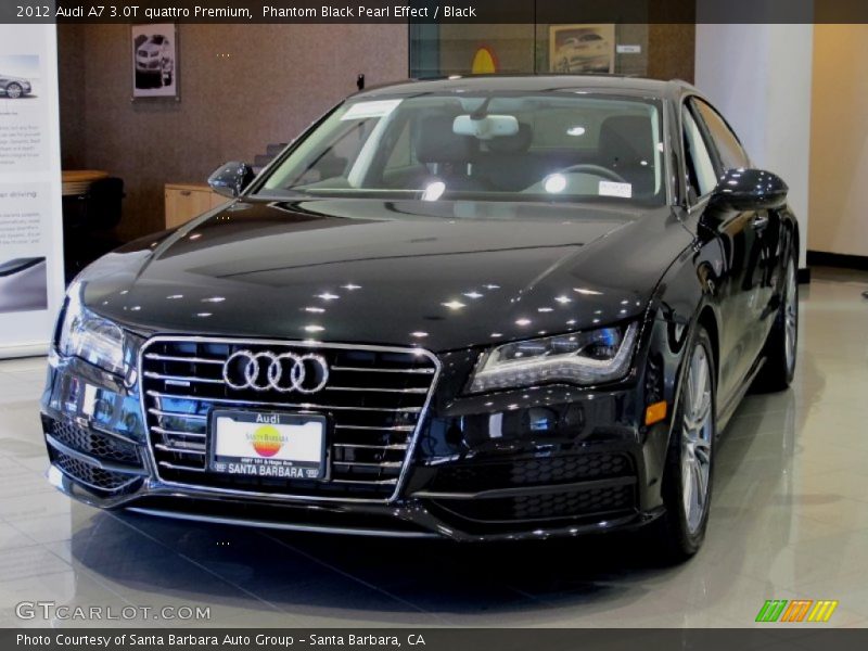 Phantom Black Pearl Effect / Black 2012 Audi A7 3.0T quattro Premium