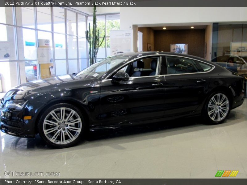 Phantom Black Pearl Effect / Black 2012 Audi A7 3.0T quattro Premium