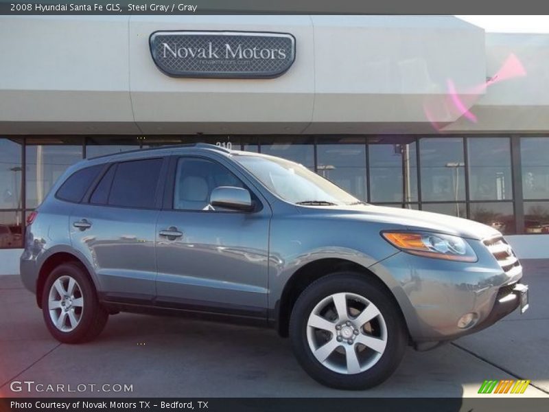 Steel Gray / Gray 2008 Hyundai Santa Fe GLS
