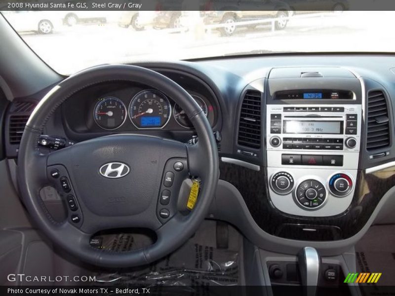 Steel Gray / Gray 2008 Hyundai Santa Fe GLS