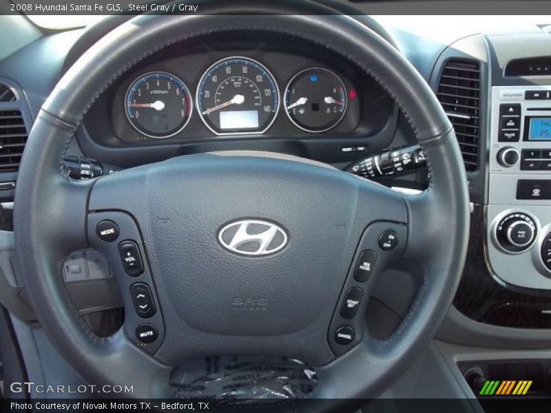 Steel Gray / Gray 2008 Hyundai Santa Fe GLS