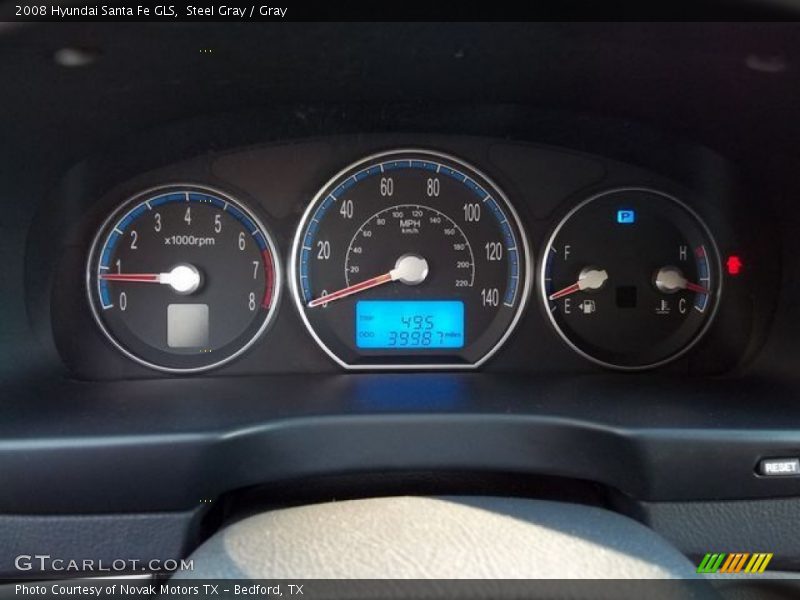 Steel Gray / Gray 2008 Hyundai Santa Fe GLS