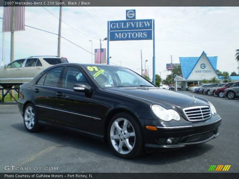 Black / Black 2007 Mercedes-Benz C 230 Sport