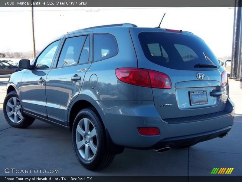 Steel Gray / Gray 2008 Hyundai Santa Fe GLS