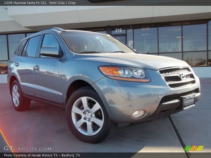 Steel Gray / Gray 2008 Hyundai Santa Fe GLS