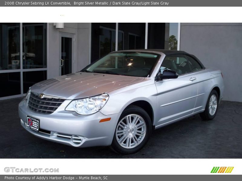 Bright Silver Metallic / Dark Slate Gray/Light Slate Gray 2008 Chrysler Sebring LX Convertible