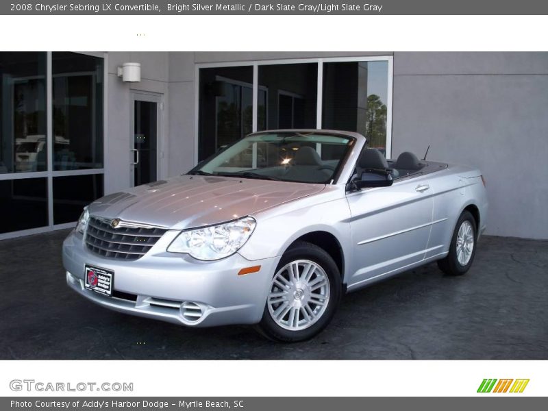 Bright Silver Metallic / Dark Slate Gray/Light Slate Gray 2008 Chrysler Sebring LX Convertible