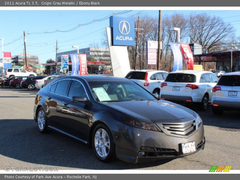 Grigio Gray Metallic / Ebony Black 2011 Acura TL 3.5