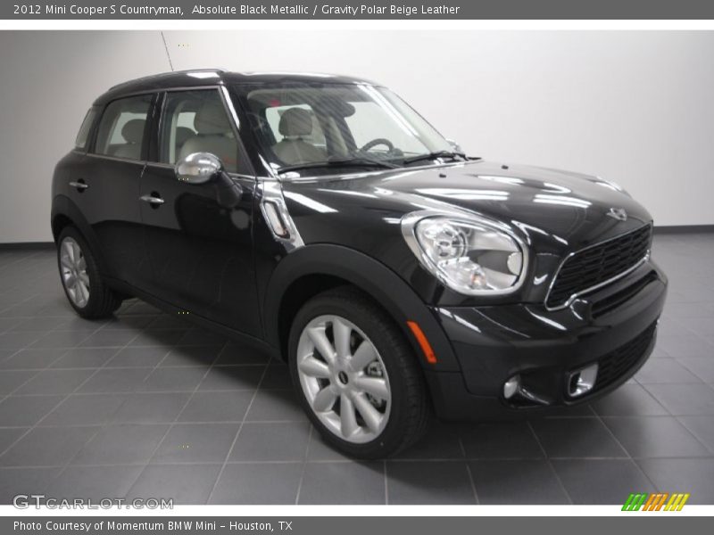 Absolute Black Metallic / Gravity Polar Beige Leather 2012 Mini Cooper S Countryman