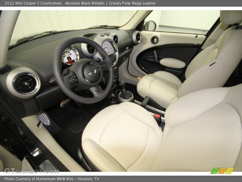 Absolute Black Metallic / Gravity Polar Beige Leather 2012 Mini Cooper S Countryman