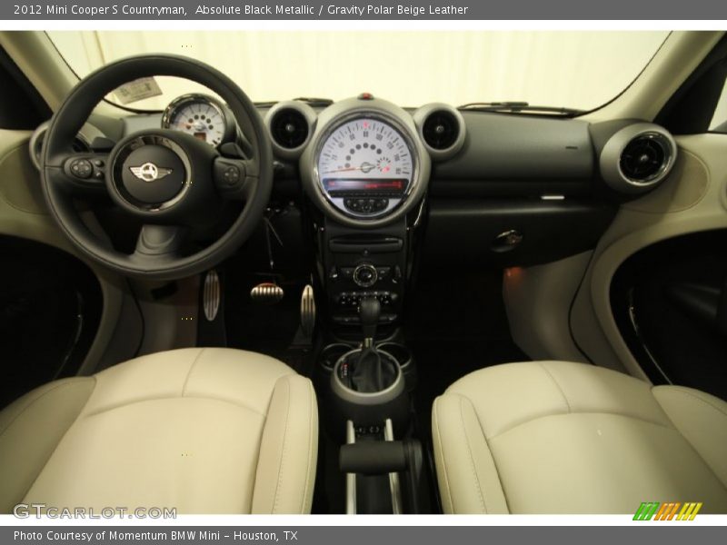 Absolute Black Metallic / Gravity Polar Beige Leather 2012 Mini Cooper S Countryman