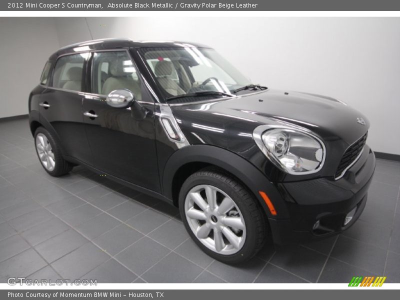 Absolute Black Metallic / Gravity Polar Beige Leather 2012 Mini Cooper S Countryman