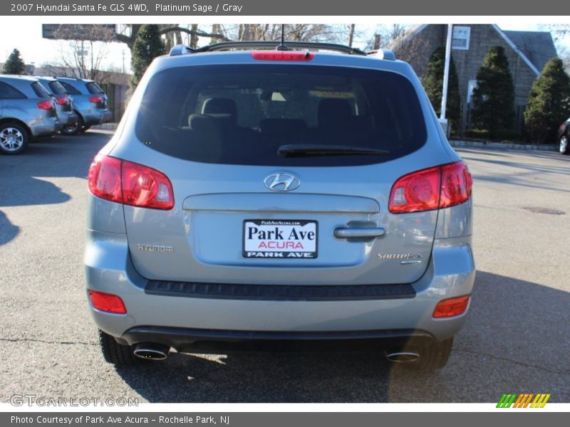 Platinum Sage / Gray 2007 Hyundai Santa Fe GLS 4WD