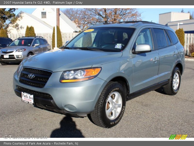 Platinum Sage / Gray 2007 Hyundai Santa Fe GLS 4WD