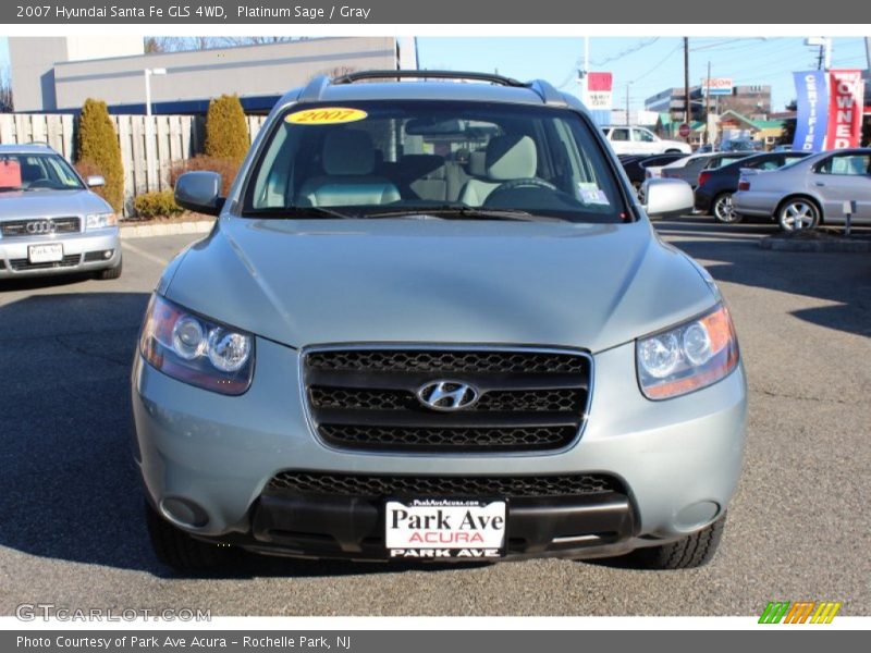 Platinum Sage / Gray 2007 Hyundai Santa Fe GLS 4WD