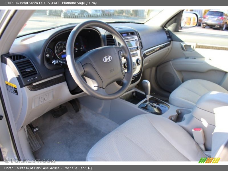 Platinum Sage / Gray 2007 Hyundai Santa Fe GLS 4WD