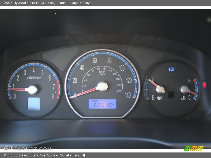 Platinum Sage / Gray 2007 Hyundai Santa Fe GLS 4WD
