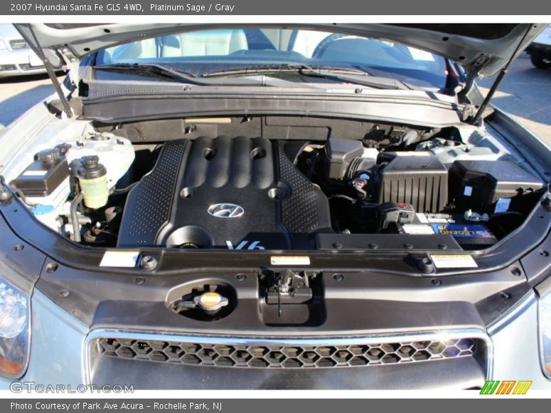 Platinum Sage / Gray 2007 Hyundai Santa Fe GLS 4WD