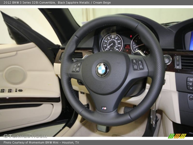 Black Sapphire Metallic / Cream Beige 2012 BMW 3 Series 328i Convertible