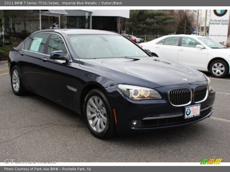 Imperial Blue Metallic / Oyster/Black 2011 BMW 7 Series 750Li Sedan