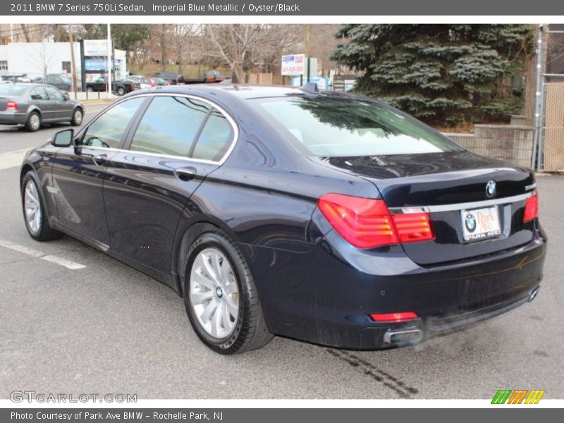 Imperial Blue Metallic / Oyster/Black 2011 BMW 7 Series 750Li Sedan