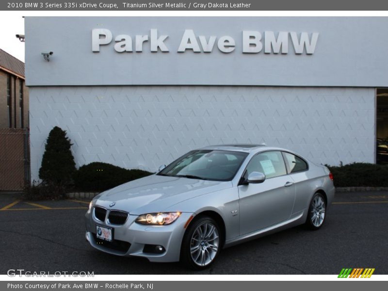 Titanium Silver Metallic / Gray Dakota Leather 2010 BMW 3 Series 335i xDrive Coupe