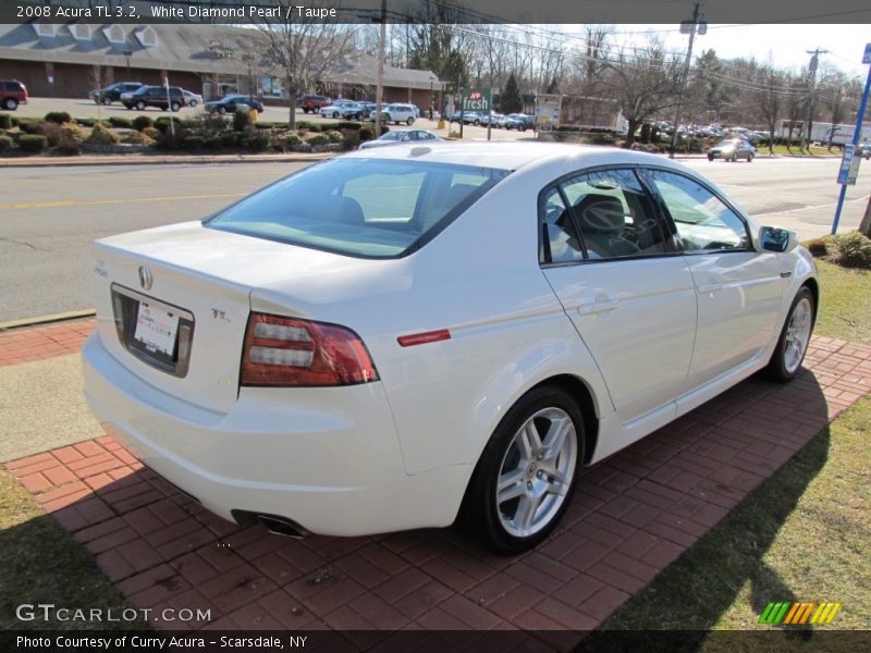 White Diamond Pearl / Taupe 2008 Acura TL 3.2