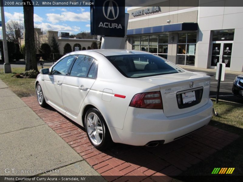 White Diamond Pearl / Taupe 2008 Acura TL 3.2