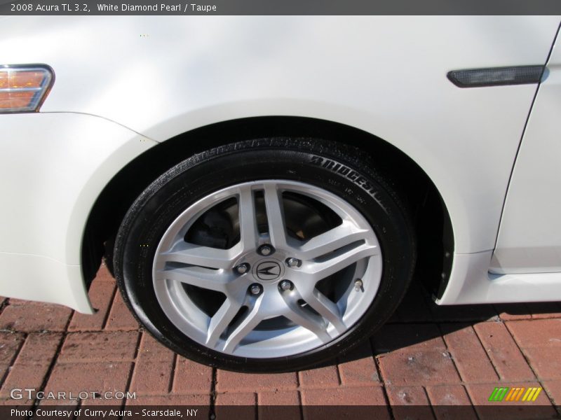 White Diamond Pearl / Taupe 2008 Acura TL 3.2