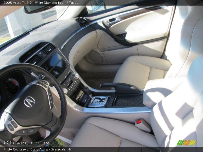 White Diamond Pearl / Taupe 2008 Acura TL 3.2