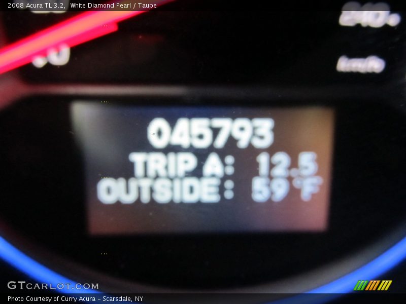 White Diamond Pearl / Taupe 2008 Acura TL 3.2