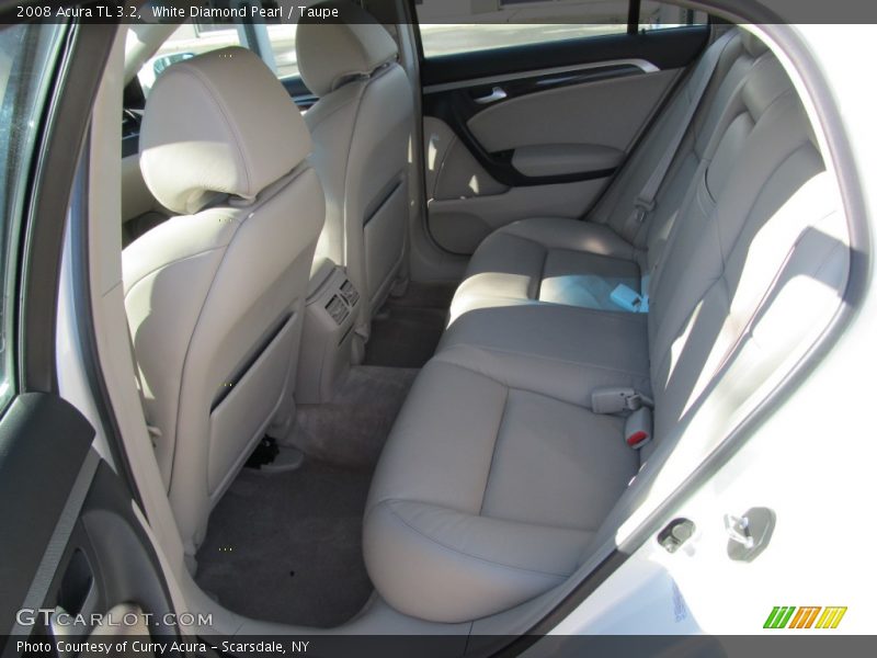 White Diamond Pearl / Taupe 2008 Acura TL 3.2